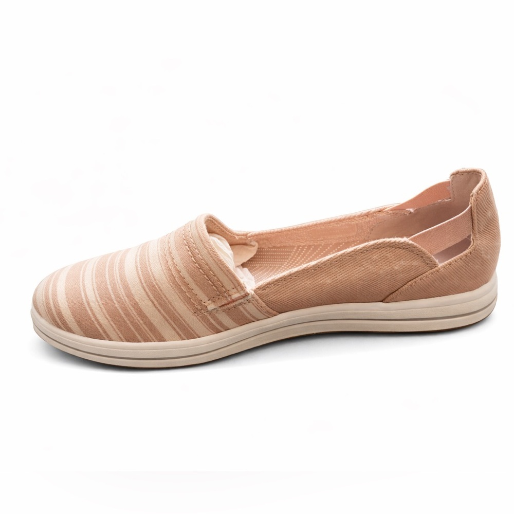 Clarks Breeze Step II Taupe Canvas Trouser Shoes Women’s Size 8M | New With Tags - Picture 2 of 4